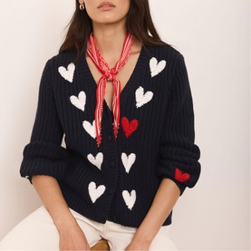 Heart Embroidery Cardigan