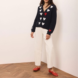 Heart Embroidery Cardigan