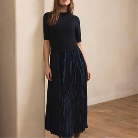 Knitted Top Flared Dress