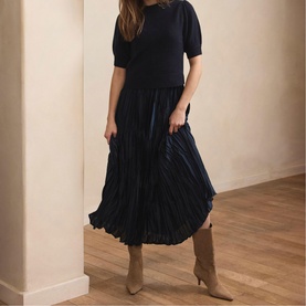 Knitted Top Flared Dress