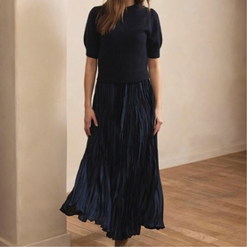 Knitted Top Flared Dress