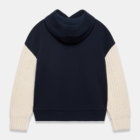Knitted Detail Hoodie