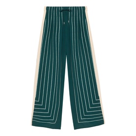 Nia Striped High-Rise Wide Leg Trousers