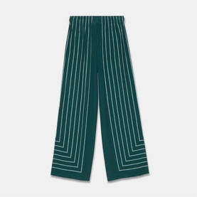 Nia Striped High-Rise Wide Leg Trousers