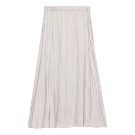 Crinkle Texture Flared Skirt