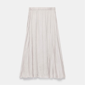 Crinkle Texture Flared Skirt