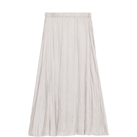 Crinkle Texture Flared Skirt