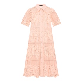Floral Lace Shirt Dress