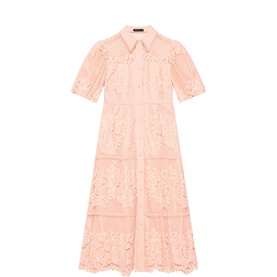 Floral Lace Shirt Dress