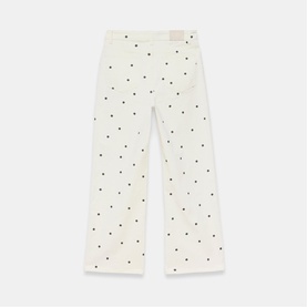 Polka Dot High-Rise Straight Leg Jeans
