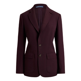Polo Ralph Lauren Midnight Merlot blazer with notched lapels, two-button front, and flap pockets