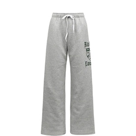 Crest Logo Drawstring Wide Leg Sweatpants