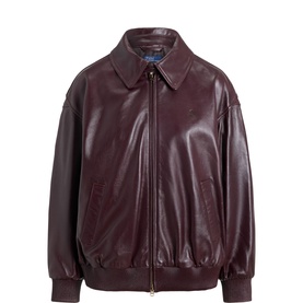Bubble Zip Leather Jacket