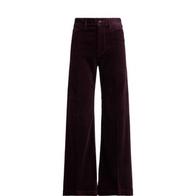 Beaton High-Rise Corduroy Flared Trousers