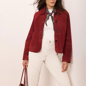 Suede Pocket Detail Jacket