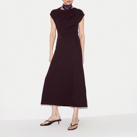 Ruched Seam Flared Dress