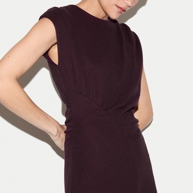 Ruched Seam Flared Dress