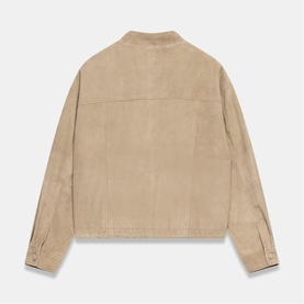 Suede Leather Bomber Jacket