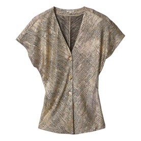 Shimmer Button Front Top
