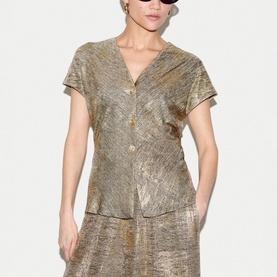Shimmer Button Front Top