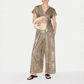Shimmer Button Front Top