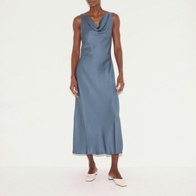 Satin Cowl Dress