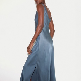 Satin Cowl Dress