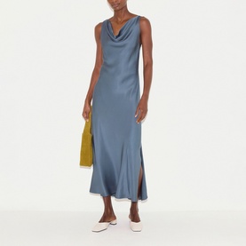 Satin Cowl Dress