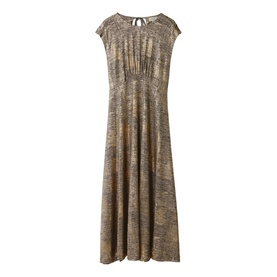 Shimmer Curved Seam Flared Dress