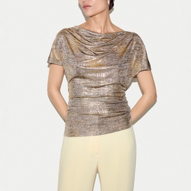 Shimmer Gathered Top