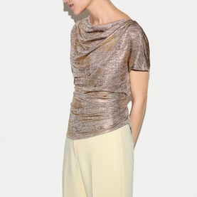Shimmer Gathered Top