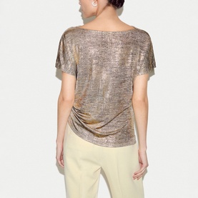 Shimmer Gathered Top