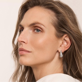 Twist Huggies Stud Earrings