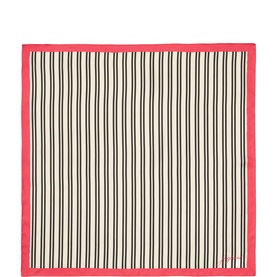 Striped Silk Square Scarf