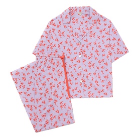 Two-Piece Swirl Posy Cropped Pyjama Set