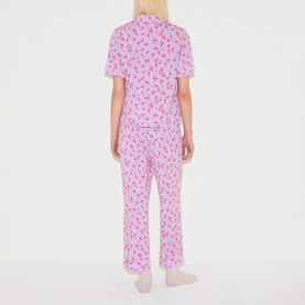 Two-Piece Swirl Posy Cropped Pyjama Set
