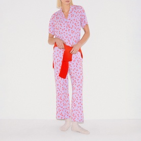 Two-Piece Swirl Posy Cropped Pyjama Set