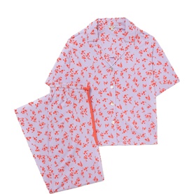 Two-Piece Swirl Posy Cropped Pyjama Set