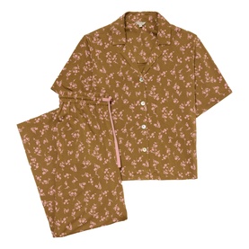 Two-Piece Swirl Posy Cropped Pyjama Set