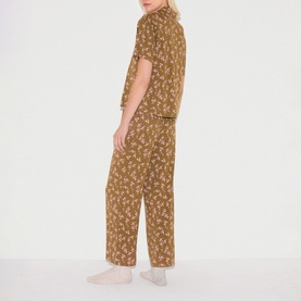 Two-Piece Swirl Posy Cropped Pyjama Set
