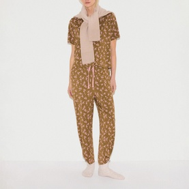 Two-Piece Swirl Posy Cropped Pyjama Set
