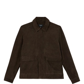 Granual Suede Twin-Pocket Jacket