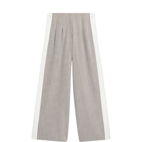 Side Stripe High-Rise Wide Leg Trousers