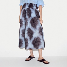 Tiger Orchid Flared Skirt