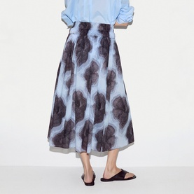 Tiger Orchid Flared Skirt