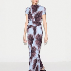 Tiger Orchid Draped Dress