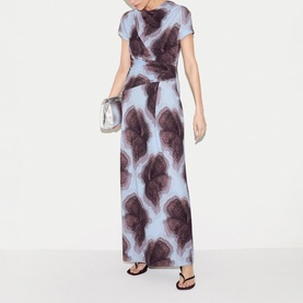 Tiger Orchid Draped Dress