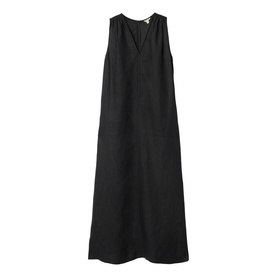 Side Pocket Linen Flared Dress