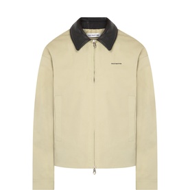 Leather Collar Logo Overshirt