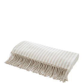 Salcombe Stripe Throw Latte